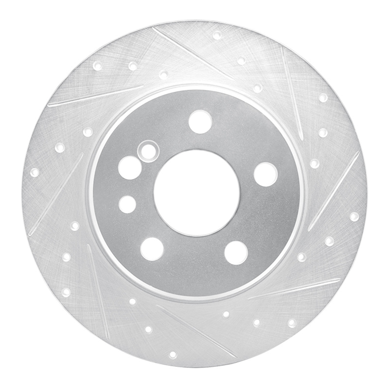 Picture of RNC Brake Rotor - Drill & Slot - R1 91-99 Mercedes-Benz S350 Rear Right Drilled & Slotted Silver Brake Rotor rnc631-63022R