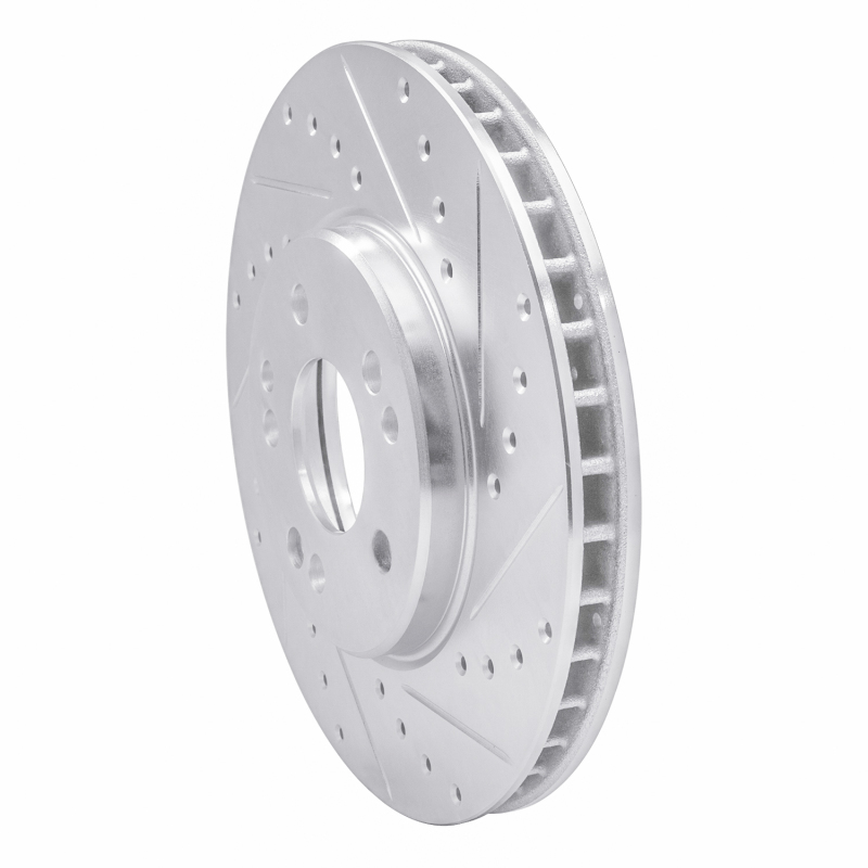 Picture of RNC Brake Rotor - Drill & Slot - R1 90-98 Mercedes-Benz 300SL Front Right Drilled & Slotted Silver Brake Rotor rnc631-63019R