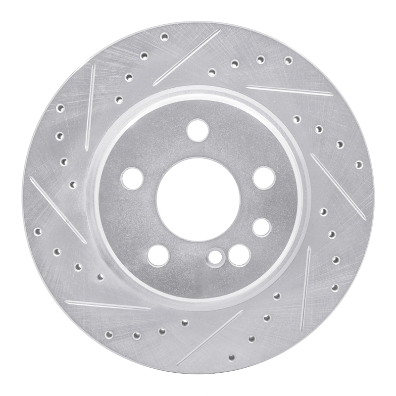 Picture of RNC Brake Rotor - Drill & Slot - R1 92-99 Mercedes-Benz 600SEL Rear Left Drilled & Slotted Silver Brake Rotor rnc631-63024L