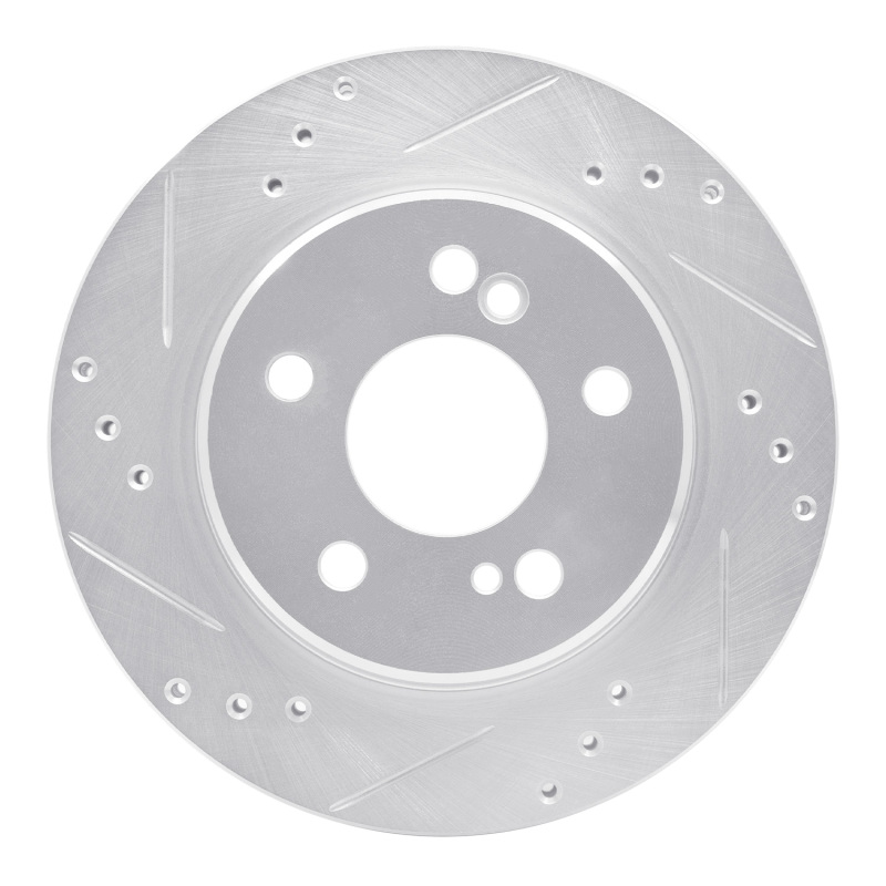 Picture of RNC Brake Rotor - Drill & Slot - R1 92-95 Mercedes-Benz E420 Rear Left Drilled & Slotted Silver Brake Rotor rnc631-63026L