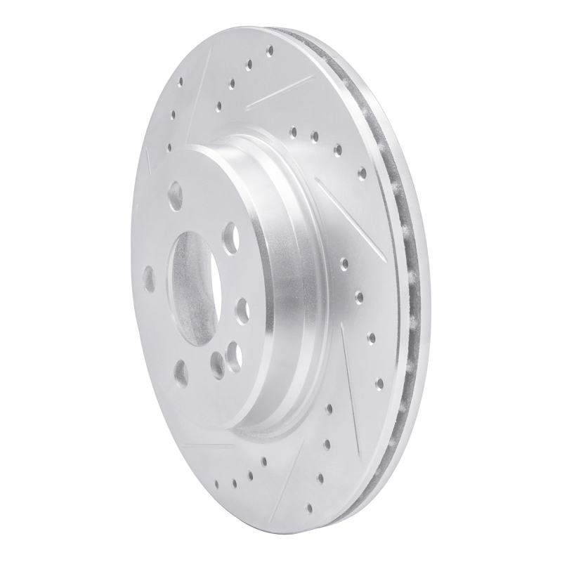 Picture of RNC Brake Rotor - Drill & Slot - R1 92-99 Mercedes-Benz 600SEL Rear Left Drilled & Slotted Silver Brake Rotor rnc631-63024L