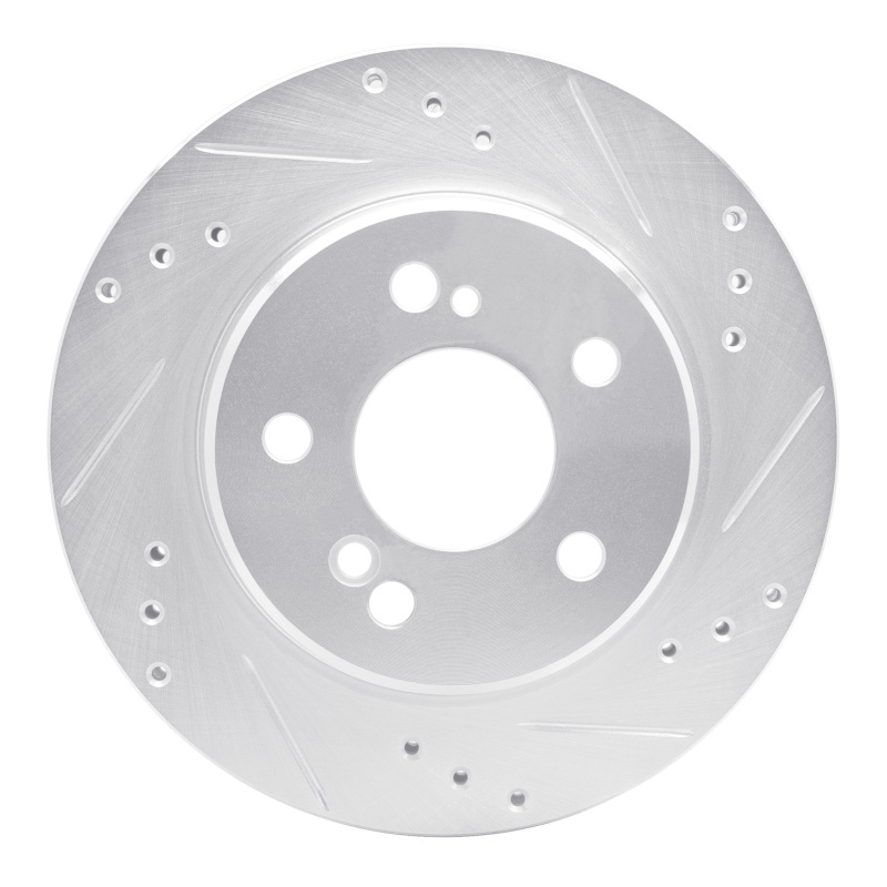 Picture of RNC Brake Rotor - Drill & Slot - R1 92-95 Mercedes-Benz E420 Rear Right Drilled & Slotted Silver Brake Rotor rnc631-63026R