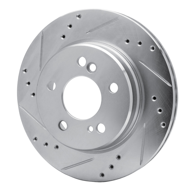 Picture of RNC Brake Rotor - Drill & Slot - R1 92-94 Mercedes-Benz 500E Rear Left Drilled & Slotted Silver Brake Rotor rnc631-63025L