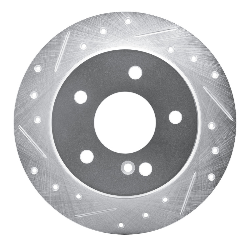 Picture of RNC Brake Rotor - Drill & Slot - R1 94-98 Mercedes-Benz C220 Rear Left Drilled & Slotted Silver Brake Rotor rnc631-63027L