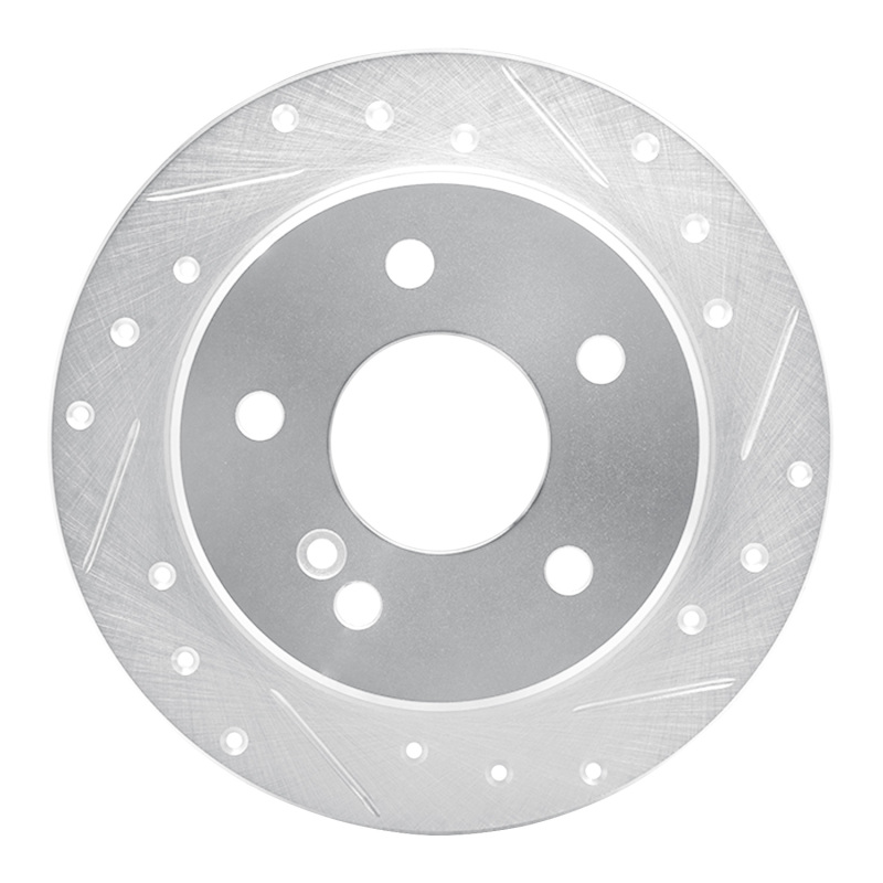 Picture of RNC Brake Rotor - Drill & Slot - R1 94-98 Mercedes-Benz C280 Rear Right Drilled & Slotted Silver Brake Rotor rnc631-63027R