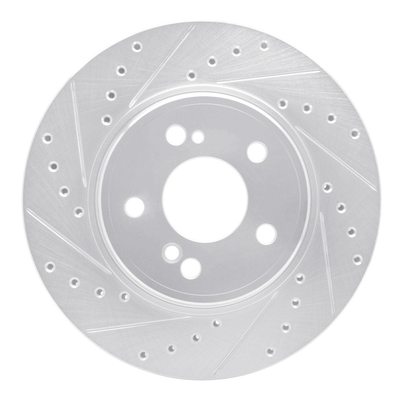Picture of RNC Brake Rotor - Drill & Slot - R1 93-02 Mercedes-Benz SL500 Rear Left Drilled & Slotted Silver Brake Rotor rnc631-63030L