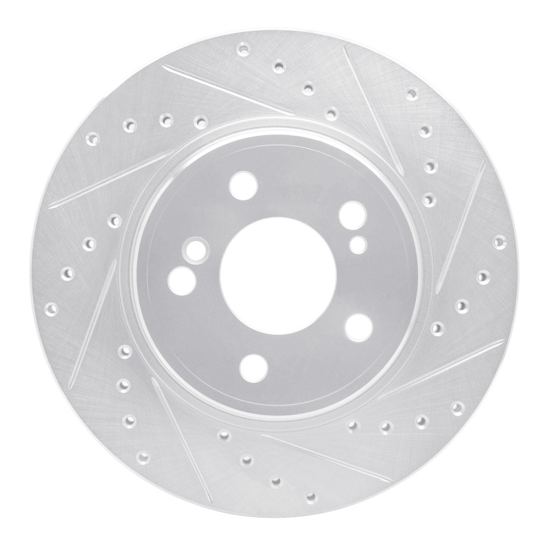 Picture of RNC Brake Rotor - Drill & Slot - R1 93-02 Mercedes-Benz SL500 Rear Right Drilled & Slotted Silver Brake Rotor rnc631-63030R