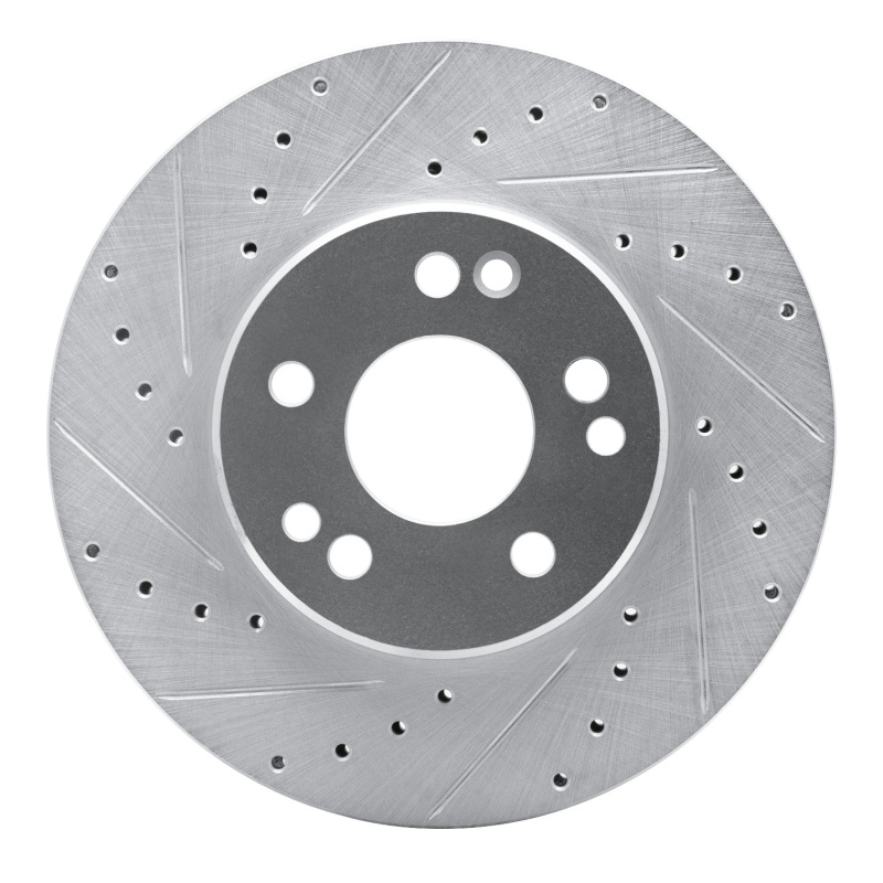 Picture of RNC Brake Rotor - Drill & Slot - R1 90-95 Mercedes-Benz 400E Front Left Drilled & Slotted Silver Brake Rotor rnc631-63031L