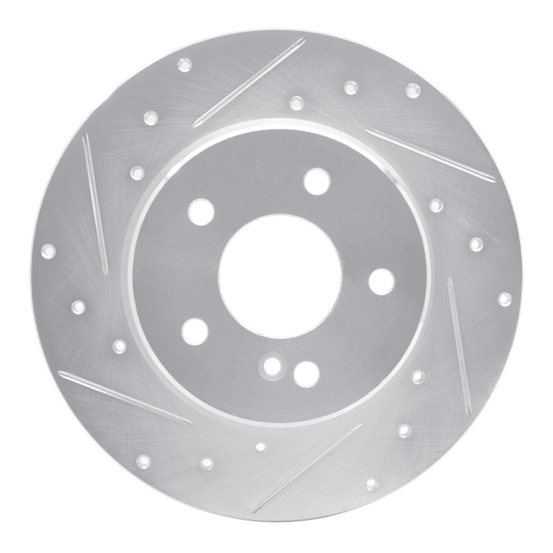 Picture of RNC Brake Rotor - Drill & Slot - R1 94-11 Mercedes-Benz C230 Rear Left Drilled & Slotted Silver Brake Rotor rnc631-63032L