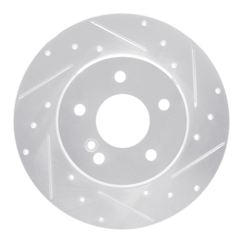 Picture of RNC Brake Rotor - Drill & Slot - R1 94-11 Mercedes-Benz C240 Rear Right Drilled & Slotted Silver Brake Rotor rnc631-63032R
