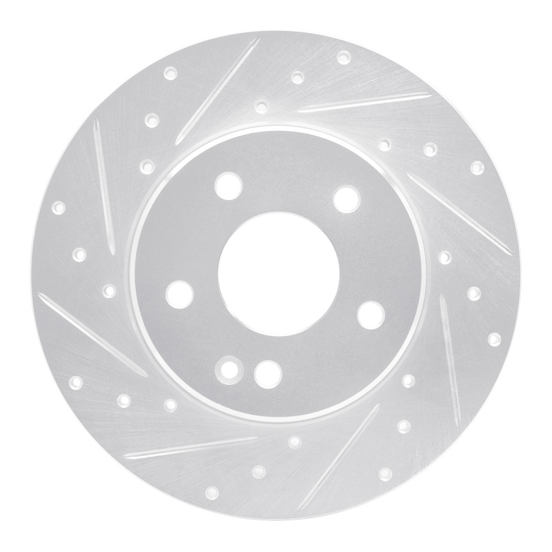 Picture of RNC Brake Rotor - Drill & Slot - R1 97-98 Mercedes-Benz C230 Front Left Drilled & Slotted Silver Brake Rotor rnc631-63036L