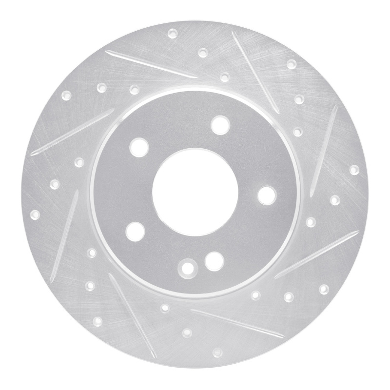 Picture of RNC Brake Rotor - Drill & Slot - R1 97-98 Mercedes-Benz C230 Front Right Drilled & Slotted Silver Brake Rotor rnc631-63036R
