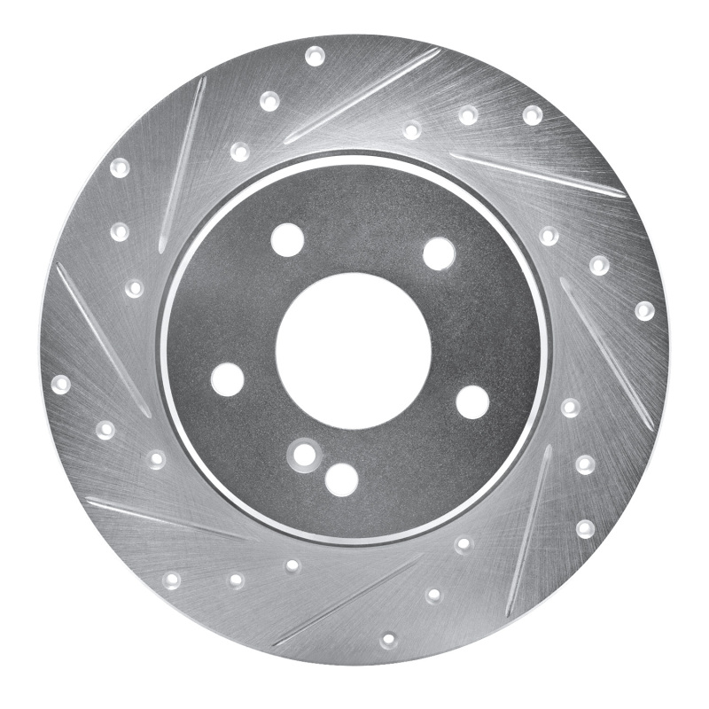 Picture of RNC Brake Rotor - Drill & Slot - R1 98-03 Mercedes-Benz E320 Rear Left Drilled & Slotted Silver Brake Rotor rnc631-63037L