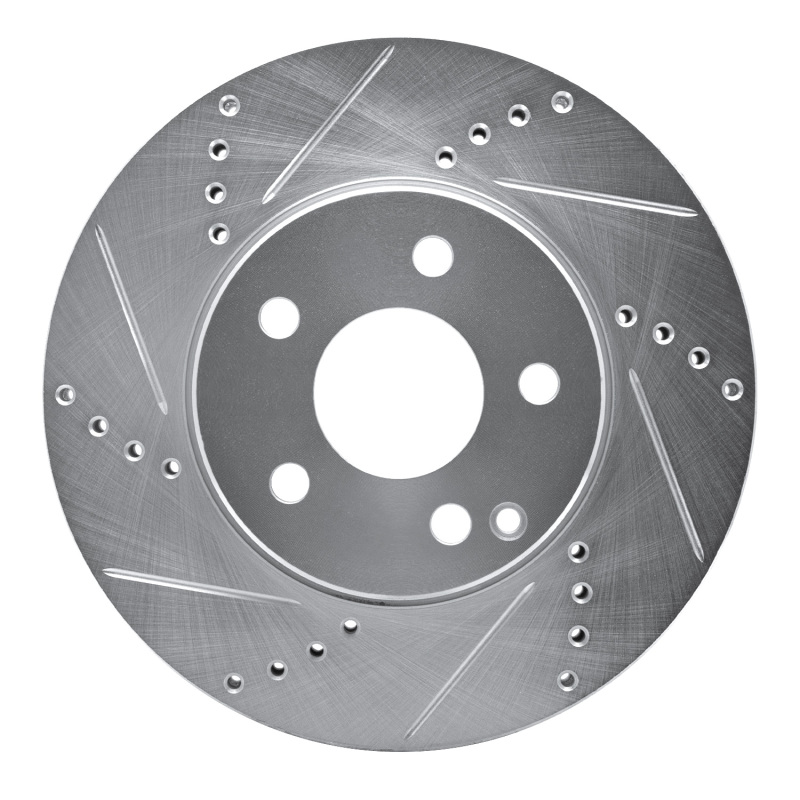 Picture of RNC Brake Rotor - Drill & Slot - R1 03-09 Mercedes-Benz E320 Front Left Drilled & Slotted Silver Brake Rotor rnc631-63050L