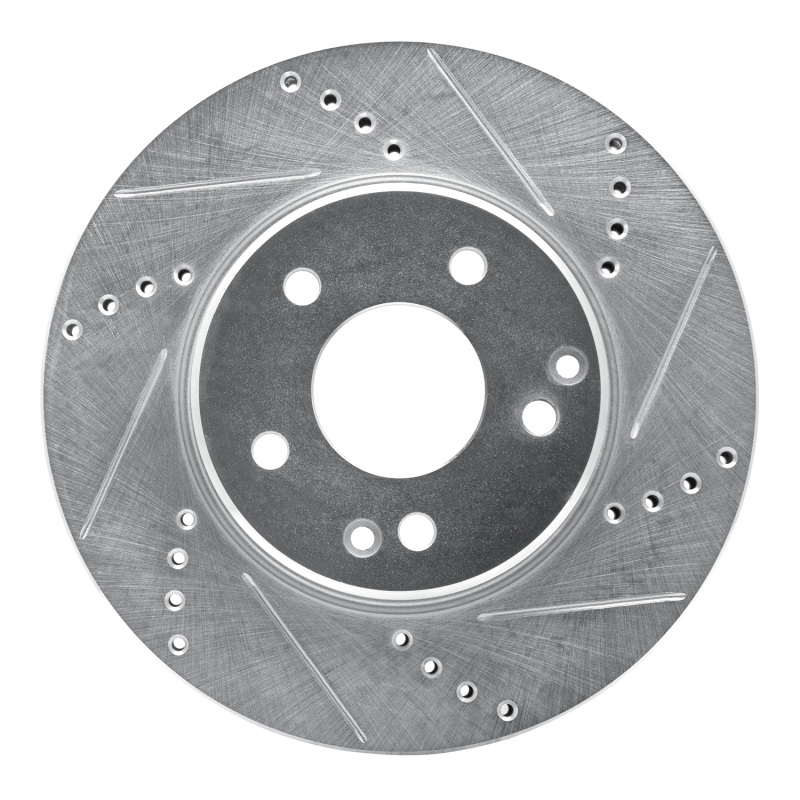 Picture of RNC Brake Rotor - Drill & Slot - R1 96-15 Mercedes-Benz SLK230 Front Right Drilled & Slotted Silver Brake Rotor rnc631-63047R