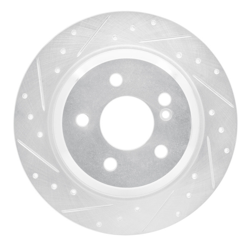 Picture of RNC Brake Rotor - Drill & Slot - R1 03-06 Mercedes-Benz S430 Rear Left Drilled & Slotted Silver Brake Rotor rnc631-63060L