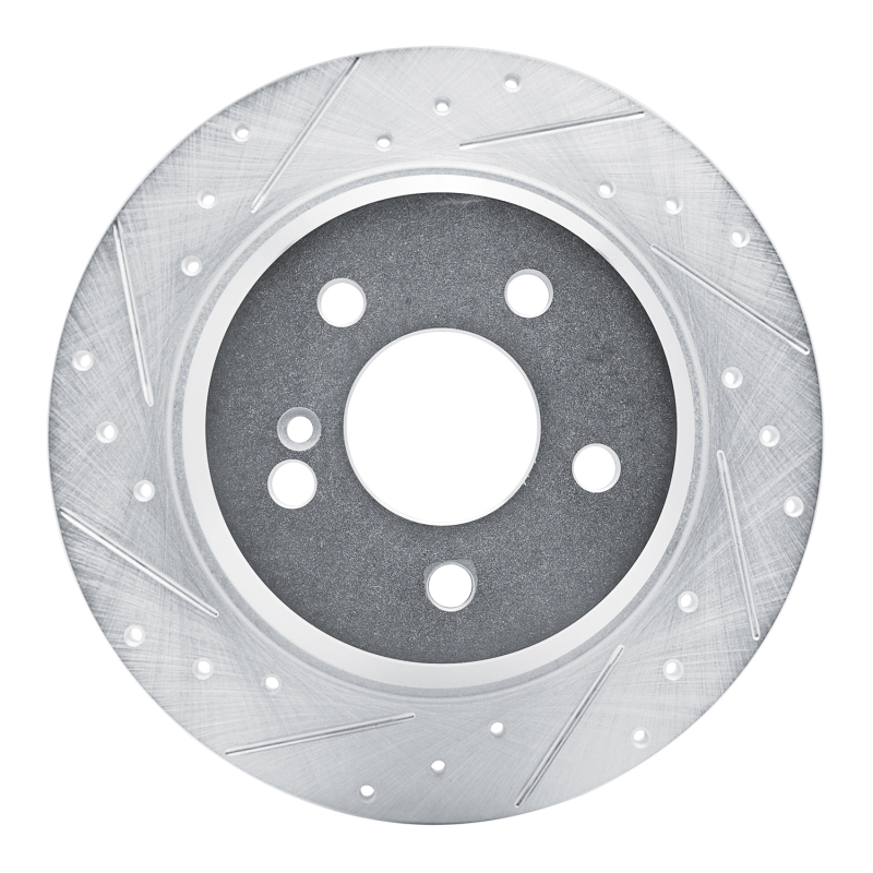 Picture of RNC Brake Rotor - Drill & Slot - R1 03-06 Mercedes-Benz SL500 Rear Left Drilled & Slotted Silver Brake Rotor rnc631-63071L