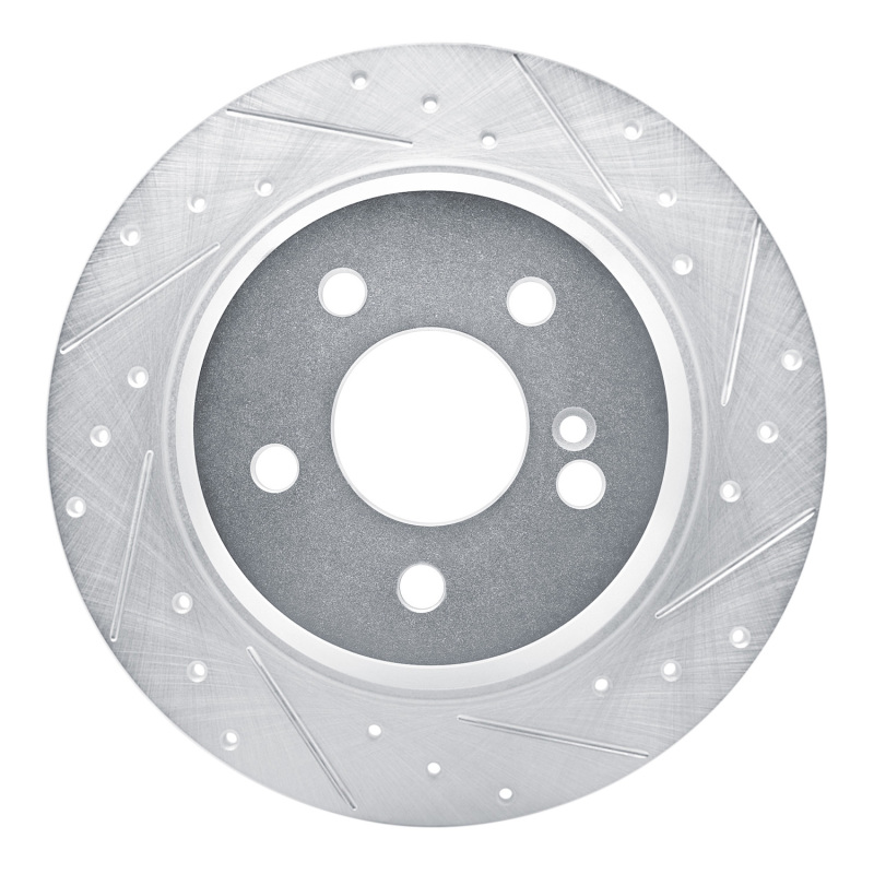 Picture of RNC Brake Rotor - Drill & Slot - R1 03-06 Mercedes-Benz SL500 Rear Right Drilled & Slotted Silver Brake Rotor rnc631-63071R