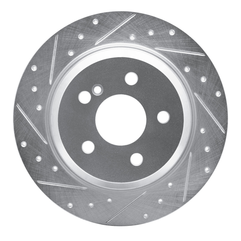 Picture of RNC Brake Rotor - Drill & Slot - R1 07-13 Mercedes-Benz S400 (USA) Rear Left Drilled & Slotted Silver Brake Rotor rnc631-63078L