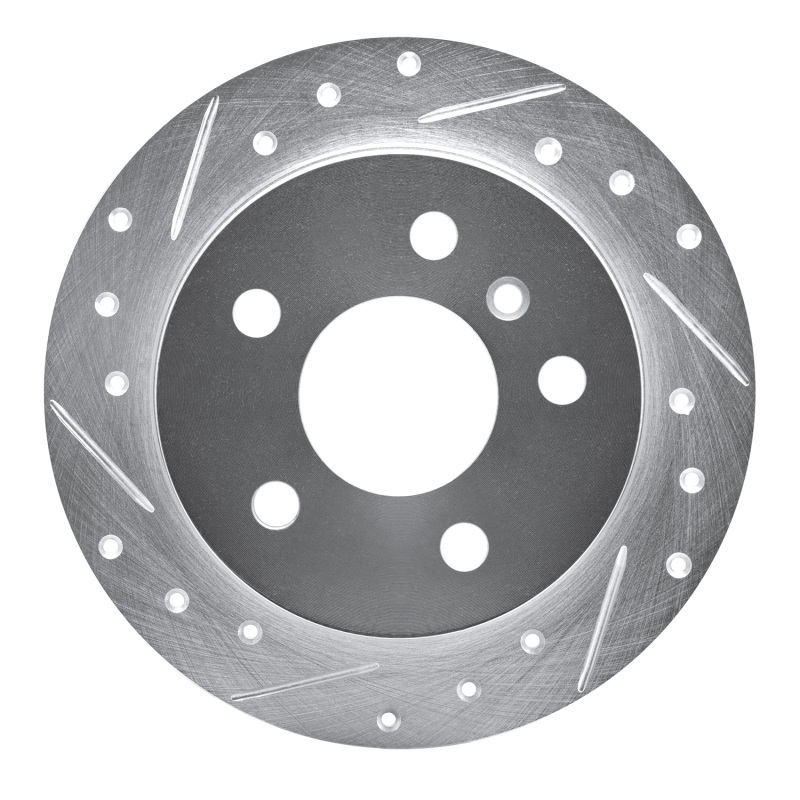 Picture of RNC Brake Rotor - Drill & Slot - R1 06-11 Mercedes-Benz B200 Rear Left Drilled & Slotted Silver Brake Rotor rnc631-63087L