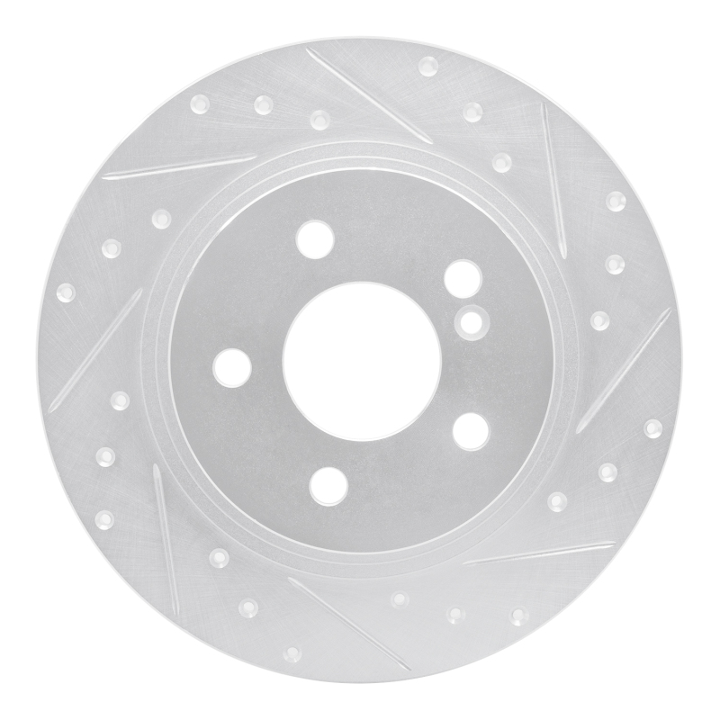 Picture of RNC Brake Rotor - Drill & Slot - R1 08-15 Mercedes-Benz C250 Rear Right Drilled & Slotted Silver Brake Rotor rnc631-63086R