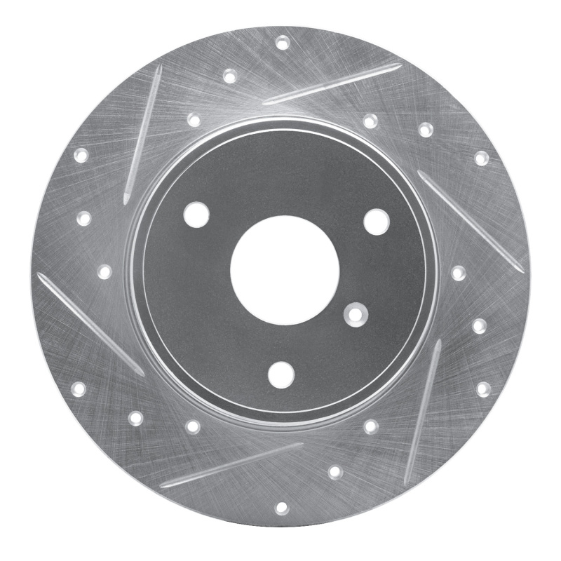 Picture of RNC Brake Rotor - Drill & Slot - R1 05-16 Smart Fortwo Front Left Drilled & Slotted Silver Brake Rotor rnc631-63090L