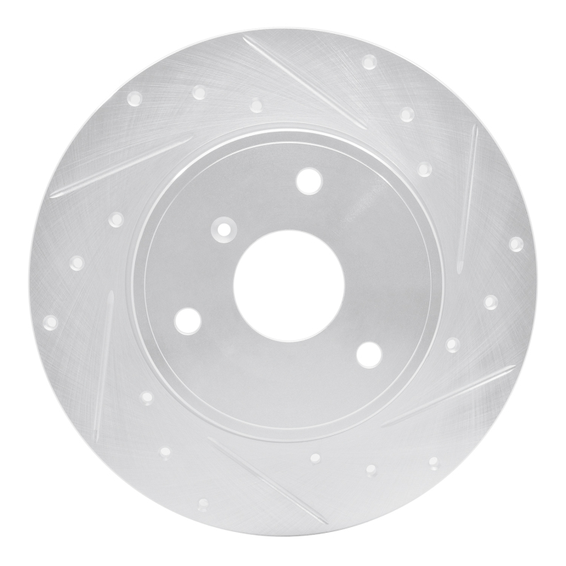 Picture of RNC Brake Rotor - Drill & Slot - R1 05-16 Smart Fortwo Front Right Drilled & Slotted Silver Brake Rotor rnc631-63090R