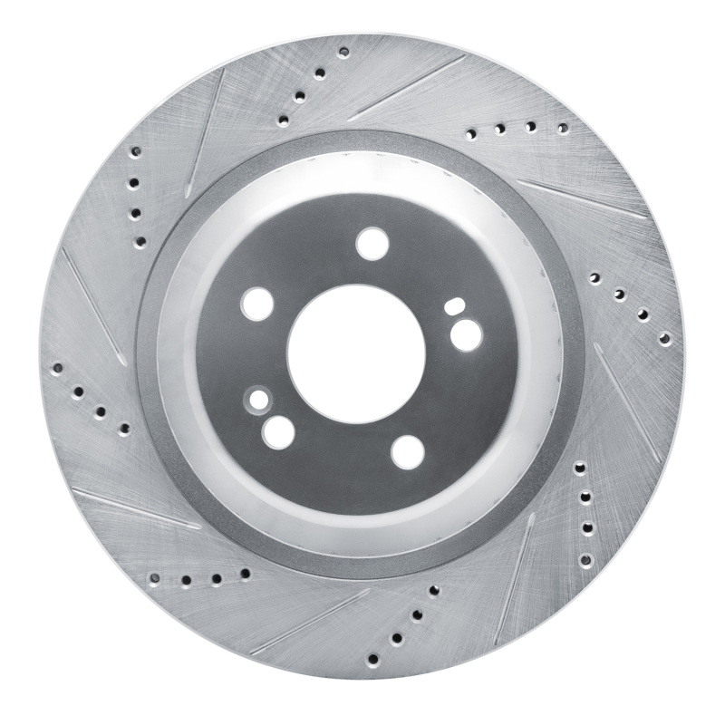 Picture of RNC Brake Rotor - Drill & Slot - R1 14-21 Mercedes-Benz S550E Rear Left Drilled & Slotted Silver Brake Rotor rnc631-63113L