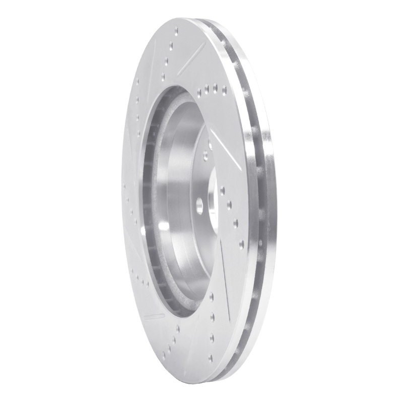 Picture of RNC Brake Rotor - Drill & Slot - R1 15-23 Mercedes-Benz C300 Coupe & Convertible Rear Right Drilled & Slotted Silver Brake Rotor rnc631-63118R