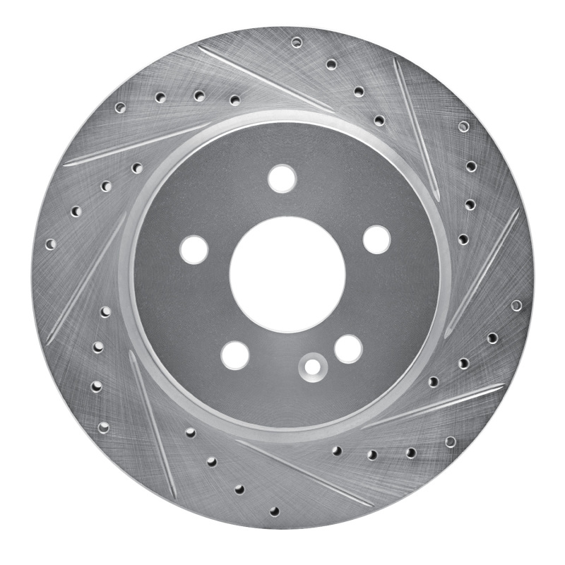 Picture of RNC Brake Rotor - Drill & Slot - R1 98-05 Mercedes-Benz ML430 Front Right Drilled & Slotted Silver Brake Rotor rnc631-63122R