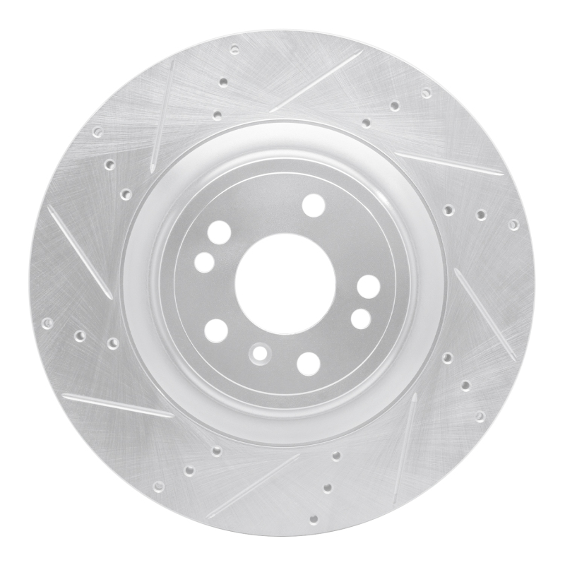 Picture of RNC Brake Rotor - Drill & Slot - R1 12-19 Mercedes-Benz GLE300D Front Left Drilled & Slotted Silver Brake Rotor rnc631-63139L