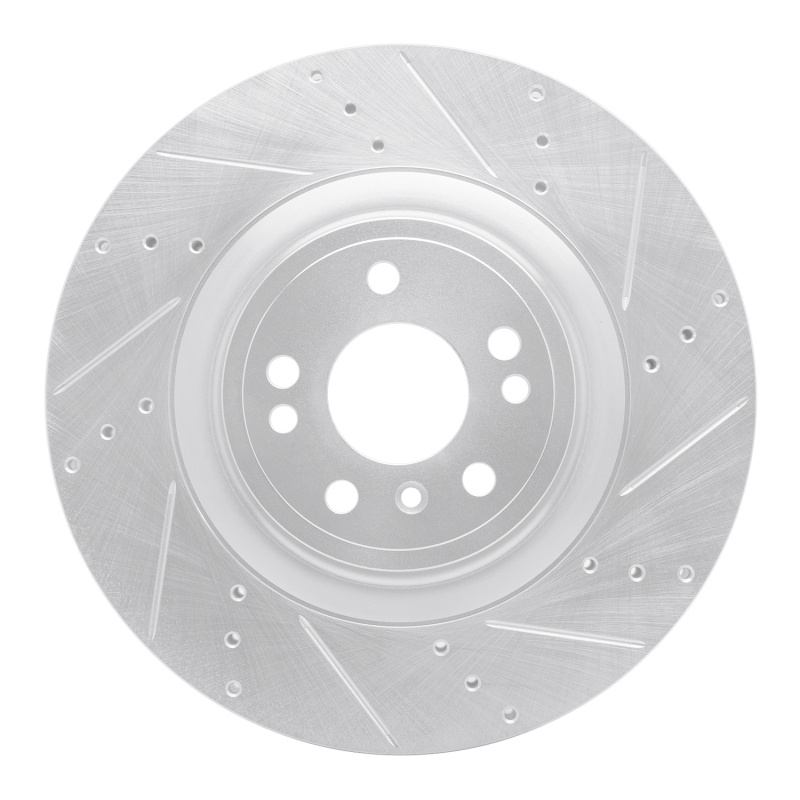Picture of RNC Brake Rotor - Drill & Slot - R1 12-19 Mercedes-Benz GLE400 Front Right Drilled & Slotted Silver Brake Rotor rnc631-63139R