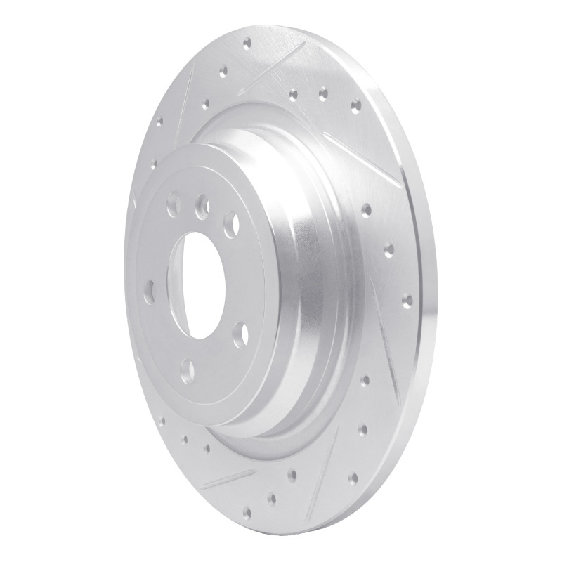 Picture of RNC Brake Rotor - Drill & Slot - R1 12-18 Mercedes-Benz GLE300D Rear Left Drilled & Slotted Silver Brake Rotor rnc631-63143L
