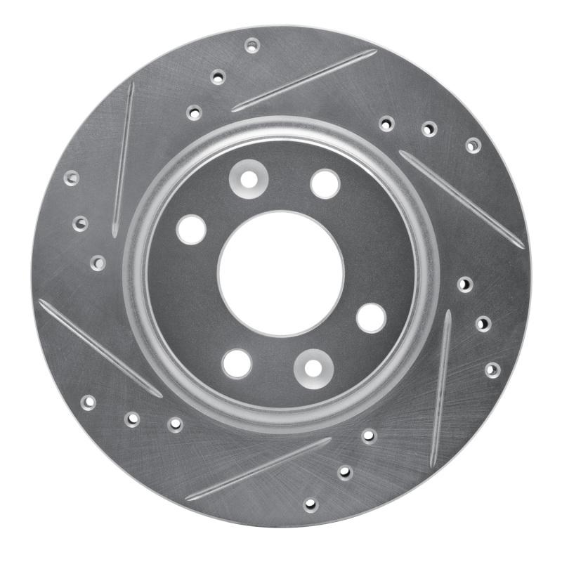 Picture of RNC Brake Rotor - Drill & Slot - R1 15-19 Renault Logan (Mexico) Front Left Drilled & Slotted Silver Brake Rotor rnc631-63159L