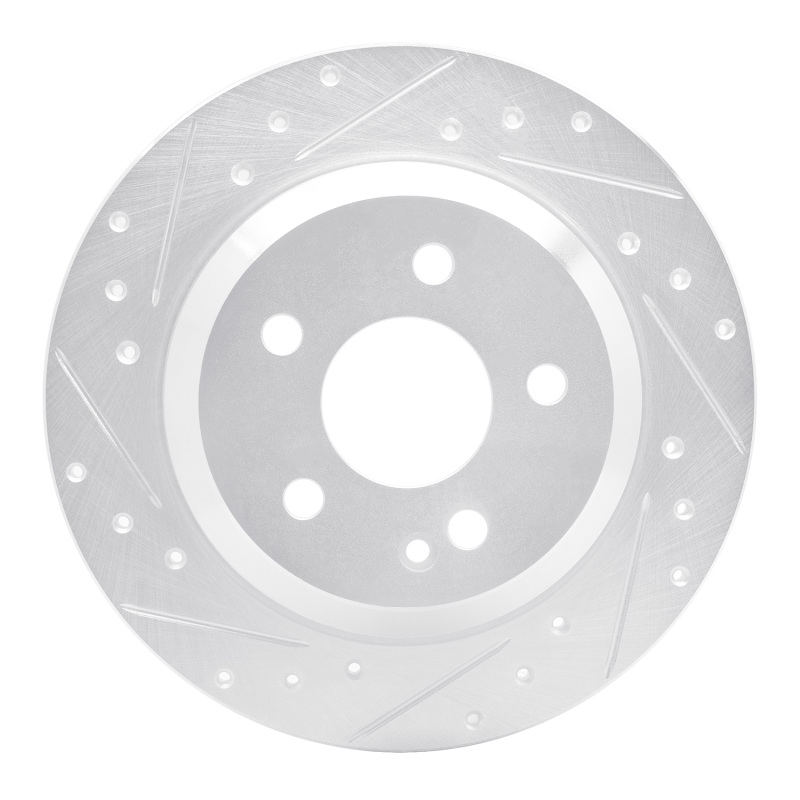 Picture of RNC Brake Rotor - Drill & Slot - R1 16-23 Mercedes-Benz Viano (Mexico) Rear Left Drilled & Slotted Silver Brake Rotor rnc631-63161L