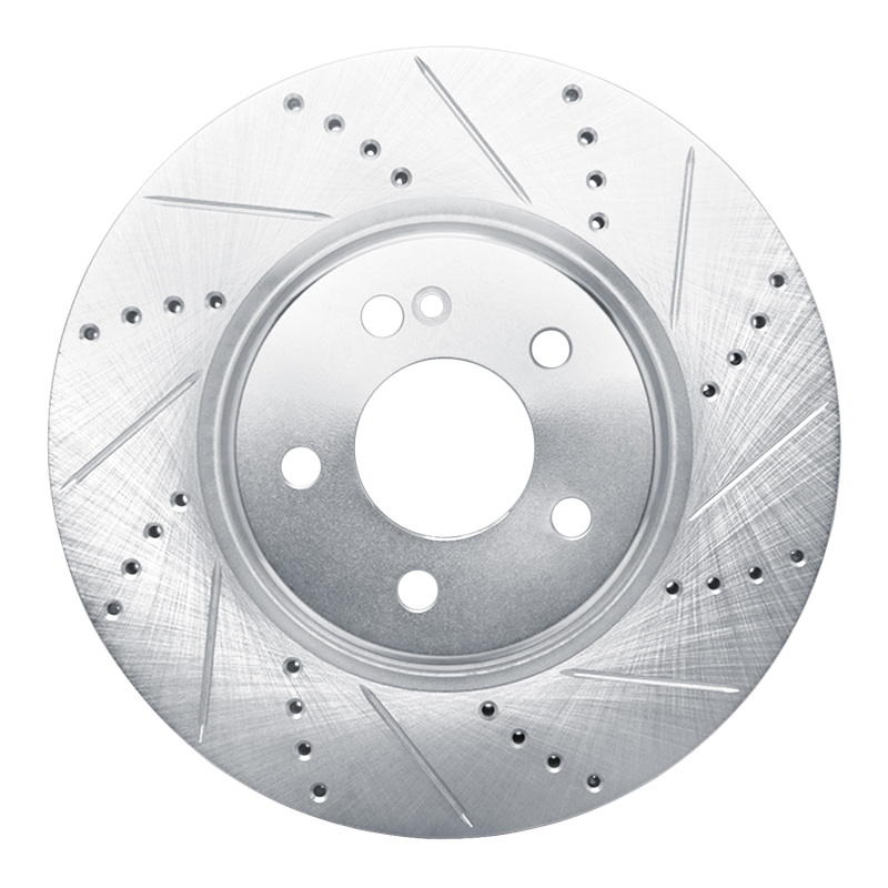 Picture of RNC Brake Rotor - Drill & Slot - R1 16-23 Mercedes-Benz GLC43 AMG Rear Right Drilled & Slotted Silver Brake Rotor rnc631-63162R