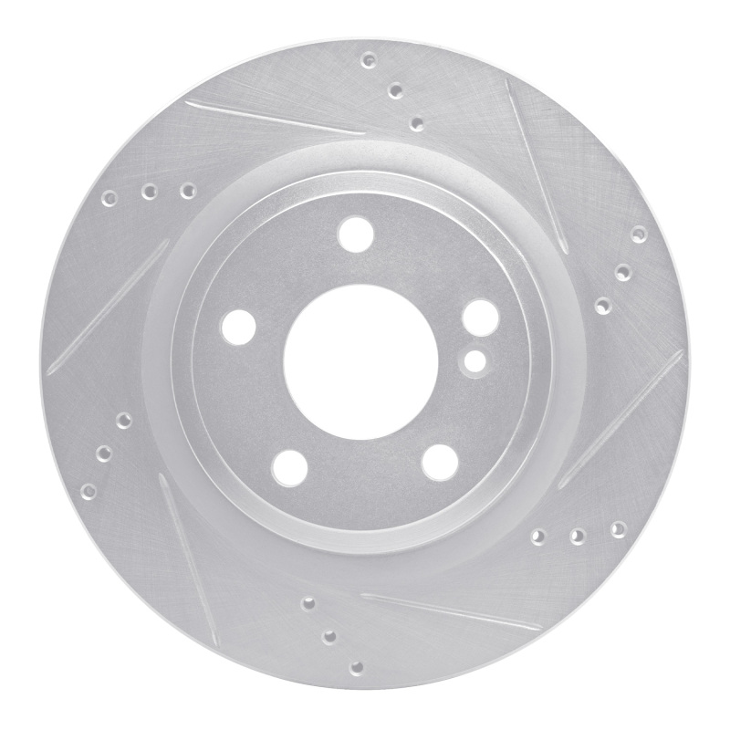 Picture of RNC Brake Rotor - Drill & Slot - R1 14-19 Mercedes-Benz CLA250 Rear Right Drilled & Slotted Silver Brake Rotor rnc631-63163R