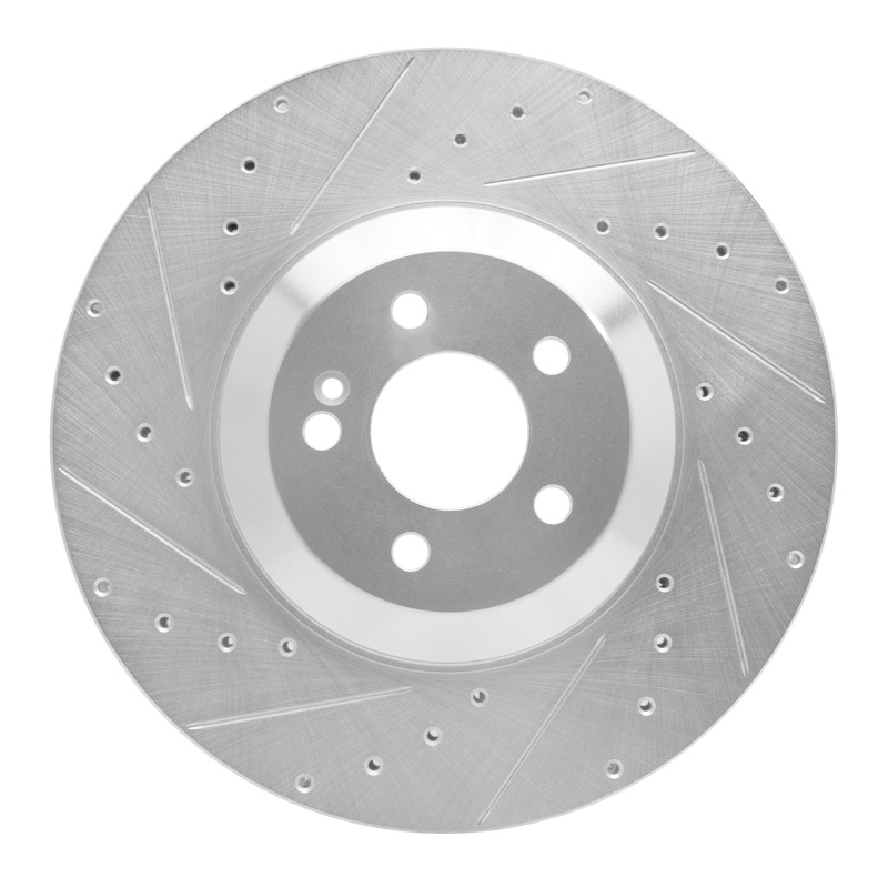 Picture of RNC Brake Rotor - Drill & Slot - R1 17-23 Mercedes-Benz CLS450 Rear Left Drilled & Slotted Silver Brake Rotor rnc631-63166L