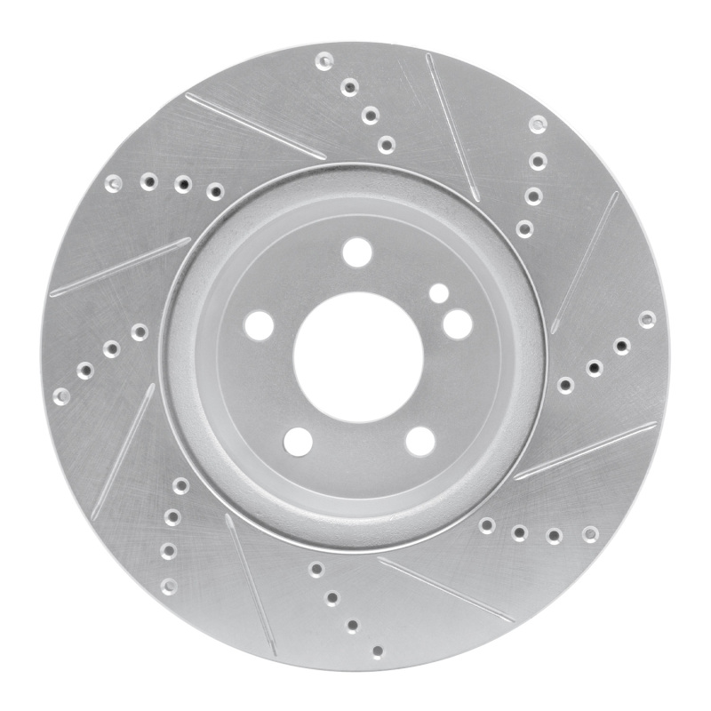 Picture of RNC Brake Rotor - Drill & Slot - R1 16-23 Mercedes-Benz GLC350e Rear Left Drilled & Slotted Silver Brake Rotor rnc631-63162L