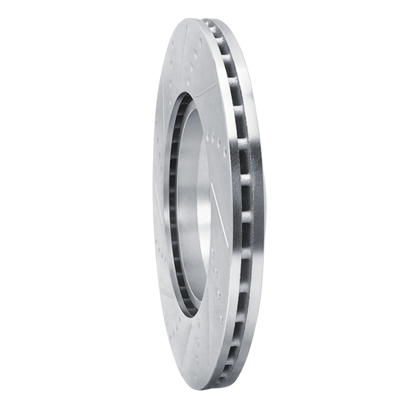 Picture of RNC Brake Rotor - Drill & Slot - R1 16-23 Mercedes-Benz GLC43 AMG Rear Right Drilled & Slotted Silver Brake Rotor rnc631-63162R
