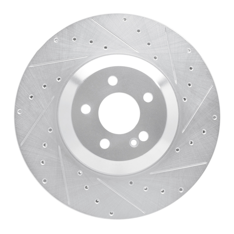 Picture of RNC Brake Rotor - Drill & Slot - R1 17-23 Mercedes-Benz E43 AMG Rear Right Drilled & Slotted Silver Brake Rotor rnc631-63166R
