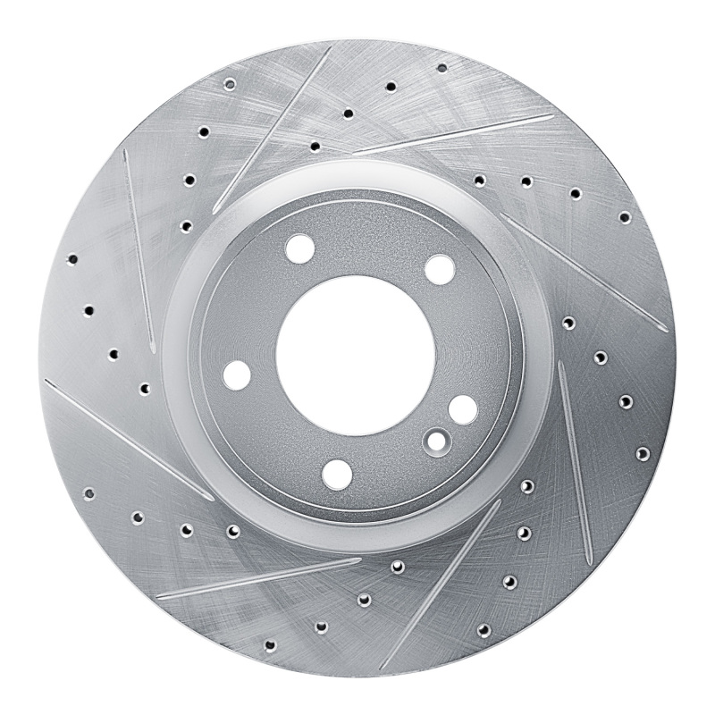 Picture of RNC Brake Rotor - Drill & Slot - R1 19-25 Mercedes-Benz G550 Front Left Drilled & Slotted Silver Brake Rotor rnc631-63176L