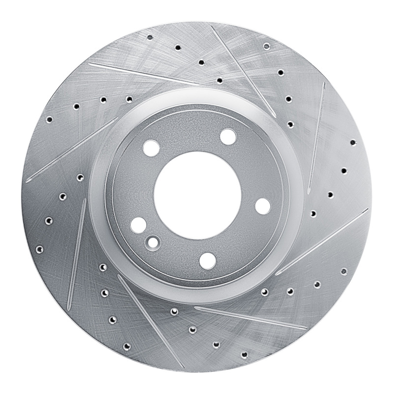 Picture of RNC Brake Rotor - Drill & Slot - R1 19-25 Mercedes-Benz G550 Front Right Drilled & Slotted Silver Brake Rotor rnc631-63176R