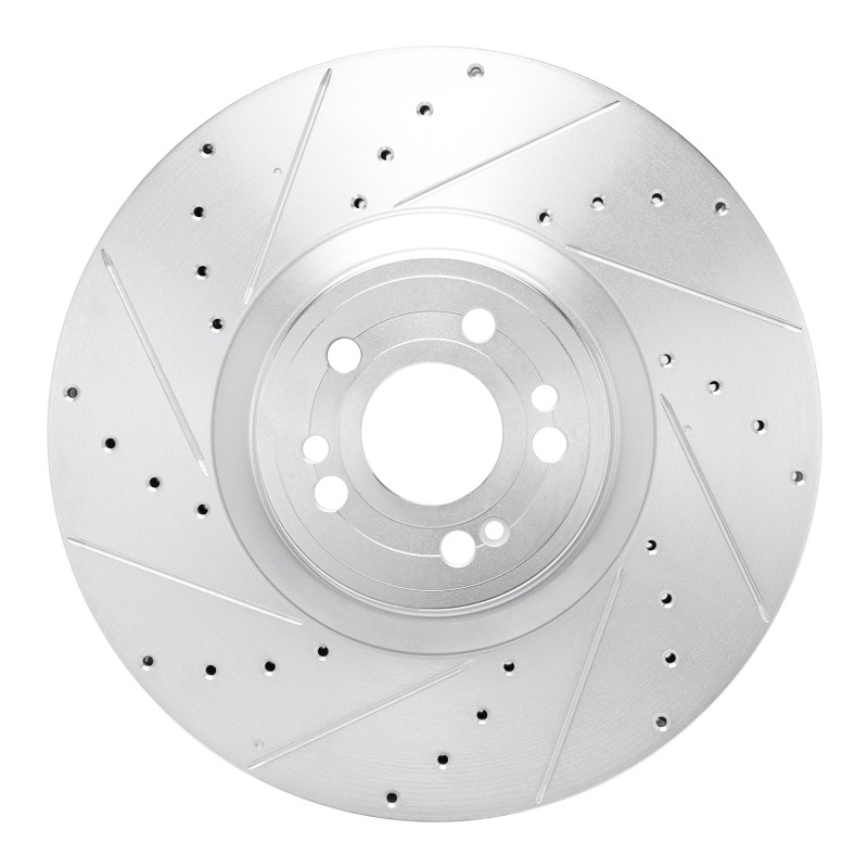 Picture of RNC Brake Rotor - Drill & Slot - R1 20-26 Mercedes-Benz GLE350 Front Left Drilled & Slotted Silver Brake Rotor rnc631-63180L