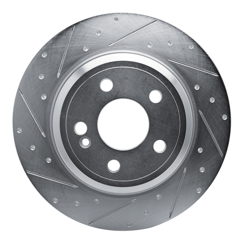 Picture of RNC Brake Rotor - Drill & Slot - R1 20-25 Mercedes-Benz GLE350 Rear Left Drilled & Slotted Silver Brake Rotor rnc631-63182L