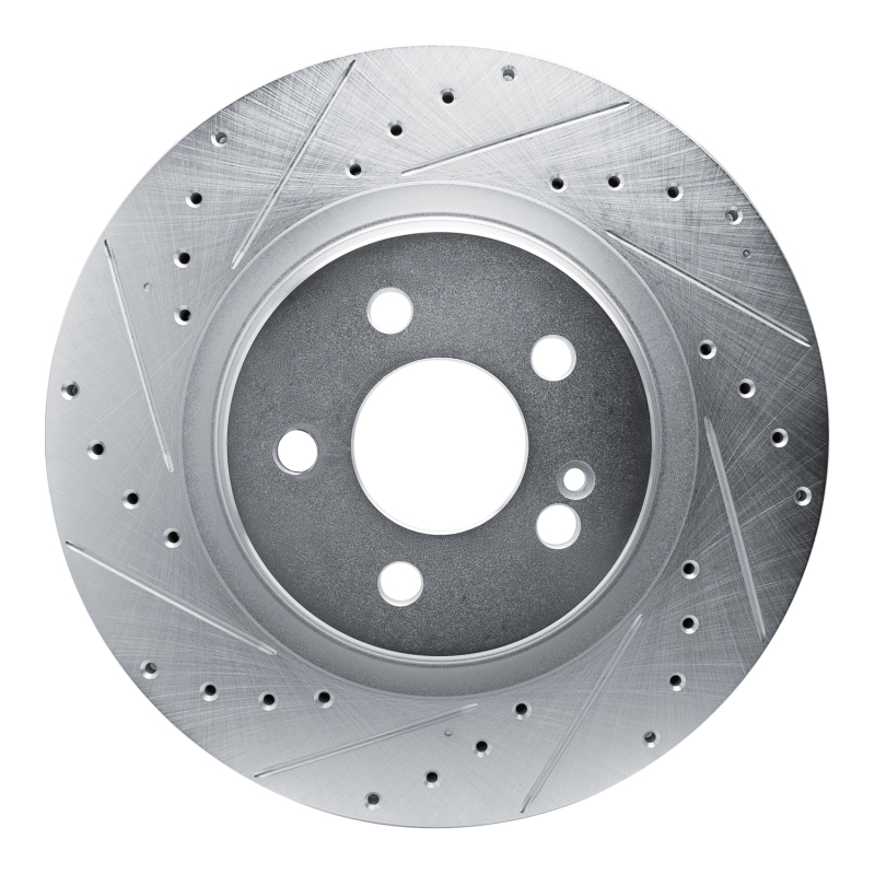 Picture of RNC Brake Rotor - Drill & Slot - R1 20-26 Mercedes-Benz GLS450 Rear Left Drilled & Slotted Silver Brake Rotor rnc631-63183L