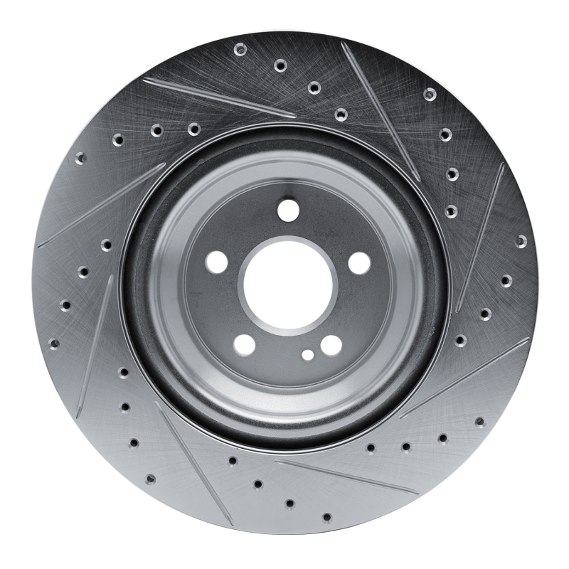 Picture of RNC Brake Rotor - Drill & Slot - R1 20-26 Mercedes-Benz GLS450 Rear Left Drilled & Slotted Silver Brake Rotor rnc631-63183L