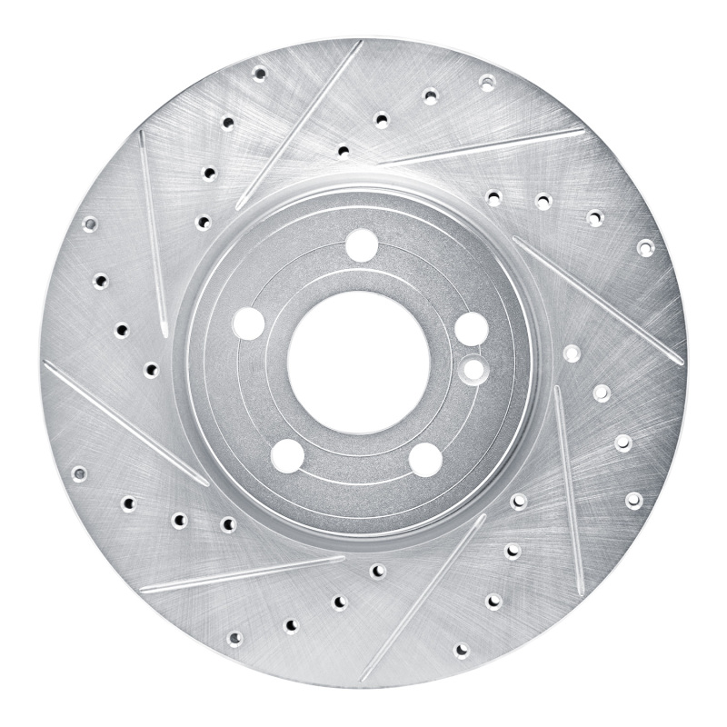 Picture of RNC Brake Rotor - Drill & Slot - R1 19-26 Mercedes-Benz A220 Front Left Drilled & Slotted Silver Brake Rotor rnc631-63186L