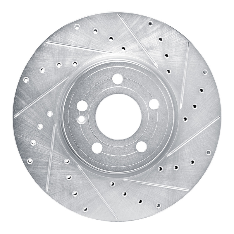 Picture of RNC Brake Rotor - Drill & Slot - R1 19-26 Mercedes-Benz A220 Front Right Drilled & Slotted Silver Brake Rotor rnc631-63186R