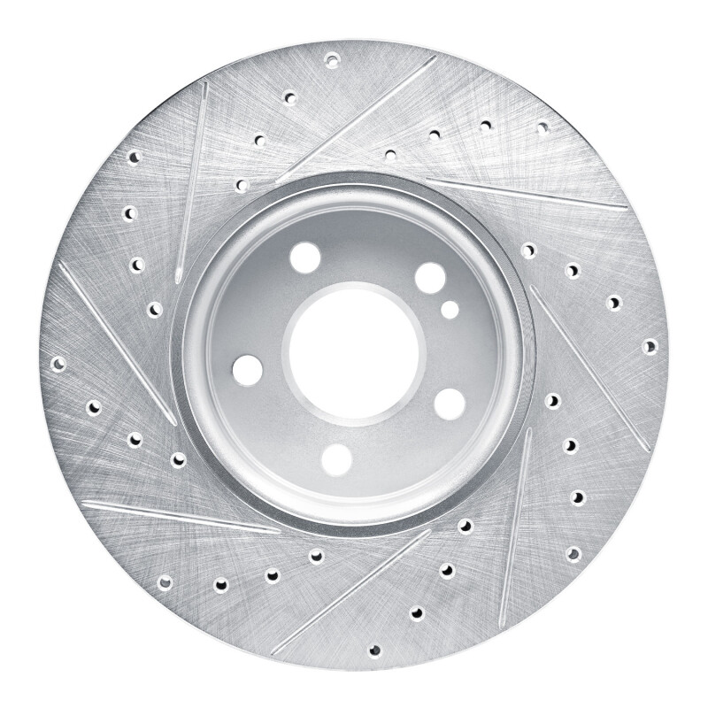 Picture of RNC Brake Rotor - Drill & Slot - R1 19-26 Mercedes-Benz A220 Front Right Drilled & Slotted Silver Brake Rotor rnc631-63186R